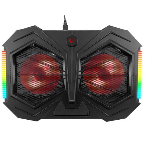 Addison Rampage AD-RC11 SPIDER Siyah 2 Fan 2 USB RGB Işıklı 15''-17'' Notebook Soğutucu Stand