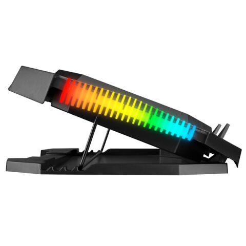 Addison Rampage AD-RC11 SPIDER Siyah 2 Fan 2 USB RGB Işıklı 15''-17'' Notebook Soğutucu Stand