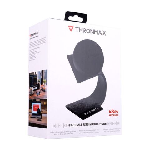 <![CDATA[Thronmax M9 FIREBALL Siyah USB 48Khz 16bit HD Kayıt Metal Stand Mikrofon]]>
