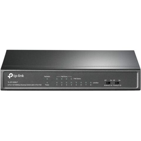 TP-LINK 8-PORT 41W 4-PORT POE TL-SF1008LP 10/100 YÖNETİLEMEZ POE SWITCH