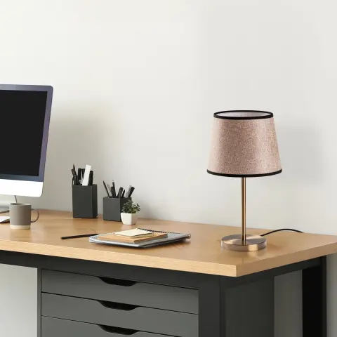 Eskitme Abajur Başlıklı Tekli Masa Lambası PER-5102