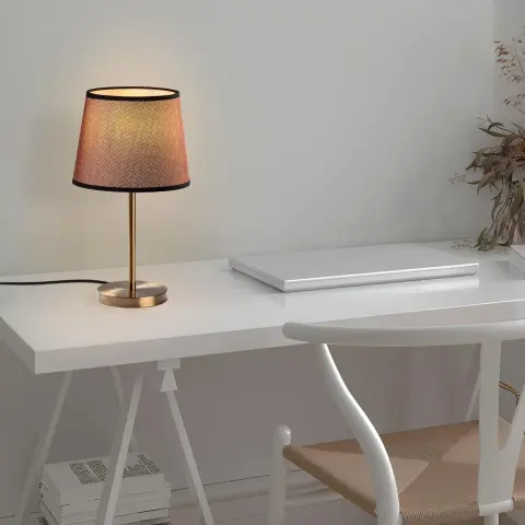 Eskitme Abajur Başlıklı Tekli Masa Lambası PER-5103