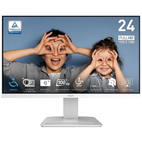 MSI 23.8'' FLAT VA PRO MP2412W 1MS 100HZ HDMI EV OFİS MONİTÖRÜ BEYAZ
