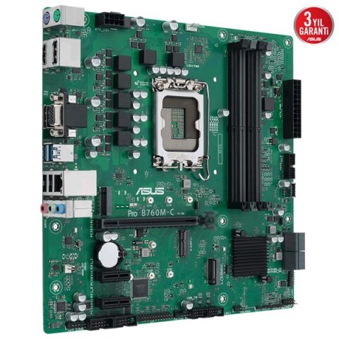 ASUS PRO B760M-C-CSM DDR5 HDMI-DP PCIE 4.0 1700P MATX KURUMSAL ANAKART