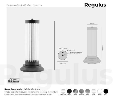 Şarjlı Masa Lambası Regulus Premium