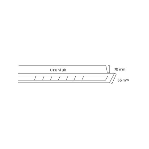 Goya Gy 8024-190 60 Watt Sıva Altı Linear Armatür