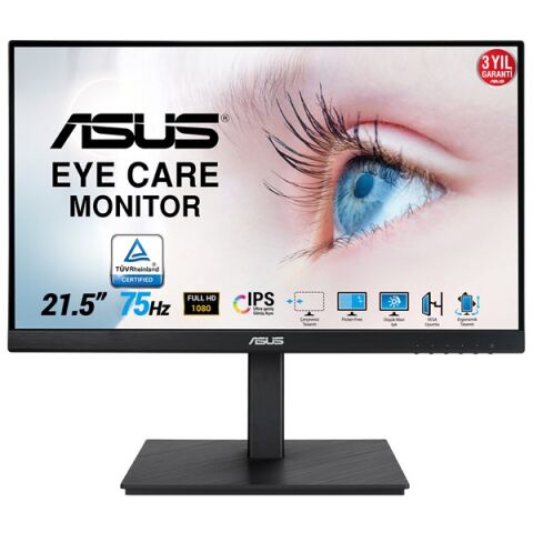 ASUS 21.5'' IPS VA229QSB 5MS 75Hz HDMI-DP Pivot Kurumsal Monitör