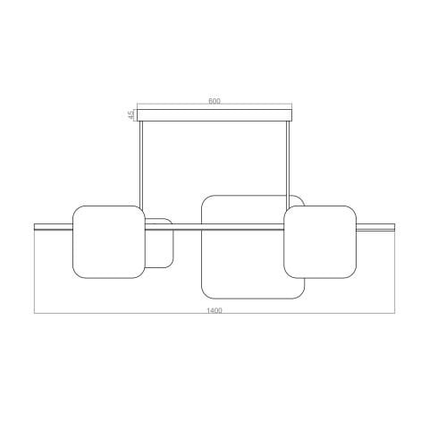 Sarkıt Led Avize Quadrat Pro PLA32137 Led Avize