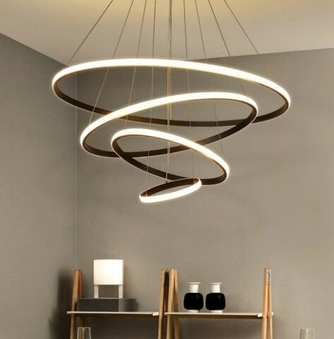Sarkıt Led Avize 4lü Halka Pro PLA30104 Led Avize