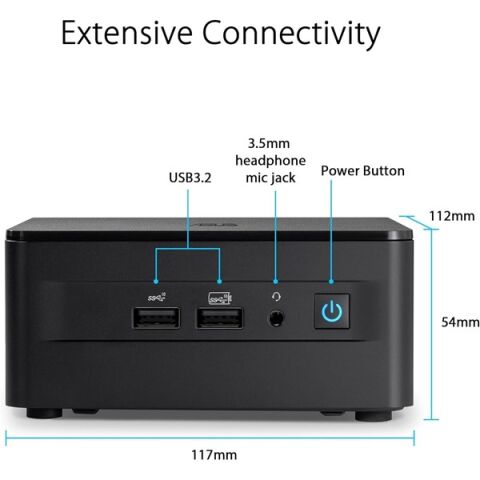 ASUS NUC 13 PRO NUC13ANBI5 CORE i5 1340P-16GB RAM-512GB NVME-FDOS MINI PC