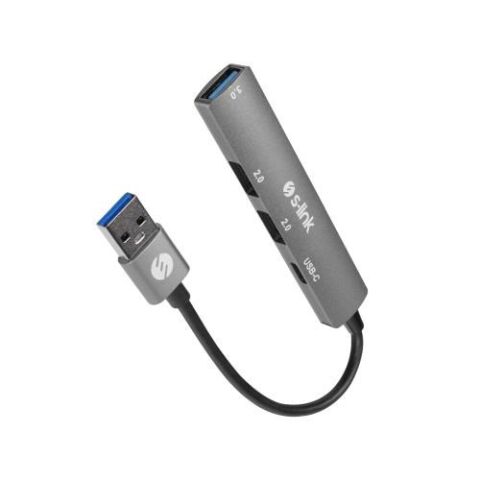S-LINK SW-U322 2-USB2.0,1-USB3.0, 1-TYPE-C METAL USB HUB ÇOKLAYICI