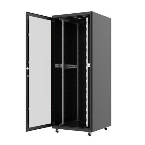 AGER 42U 800x800mm Dikili Tip Siyah Kabinet Vega AG-VB42U8080S1 Cam Kapak