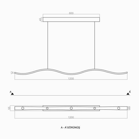 Sarkıt Led Avize Eyes PLA22001 Led Avize