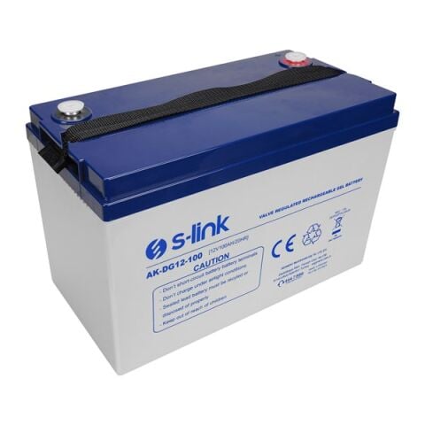 <![CDATA[S-link AK-DG12-100 12V 100Ah Nano Silikon Jel Akü]]>