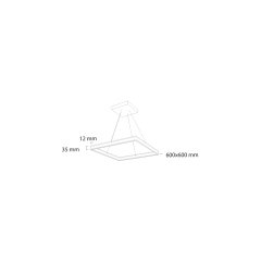 Goya İnce Kare Tek Yön-60 52 Watt Sarkıt Linear Armatür