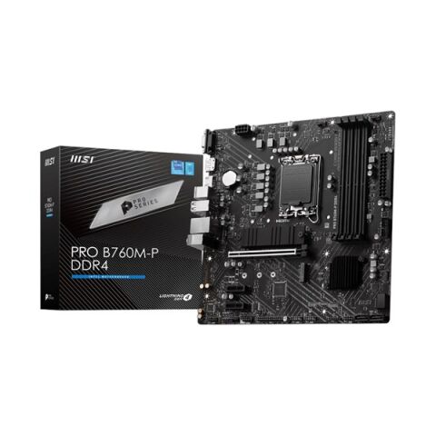MSI PRO B760M-P DDR4 HDMI DP PCIe 16X v4.0 1700p mATX Kutu Açık (OUTLET)