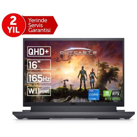 DELL 16'' G16 G76302401010H CORE i7 13700HX-16GB DDR5 RAM-512GB NVME-8GB RTX4060-W11H