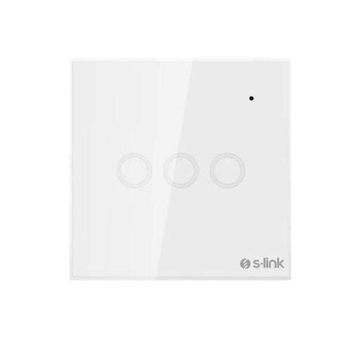 <![CDATA[S-Link Swapp SL-EG33 Kablosuz ve Dokunmatik Aydınlatma Anahtarı 3'Lü Wifi TUYA Destekli]]>