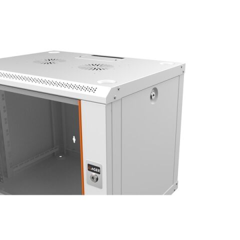 AGER 7U 600x600mm Duvar Tipi Siyah Kabinet Agena AG-AN07U6060S1
