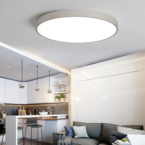 Plafonyer Led Avize PLA3033-60-60 Davul Plafonyer Beyaz RAL9003 - 3000K - Gün Işığı