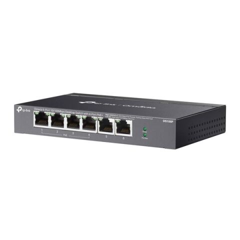 TP-LINK 5port DS106P 10/100 67W 4port POE YÖNTİLEMEZ SWITCH