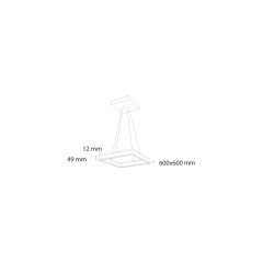 Goya İnce Kare Çift Yön-40 35 Watt Sarkıt Linear Armatür
