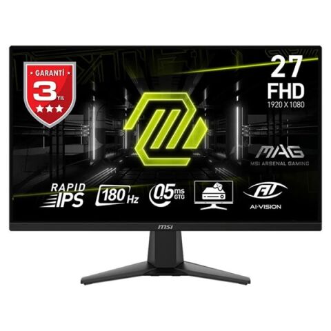 MSI 27'' IPS MAG 275F 0.5MS 180Hz HDMI-DP Gaming Monitör (1920 X 1080)