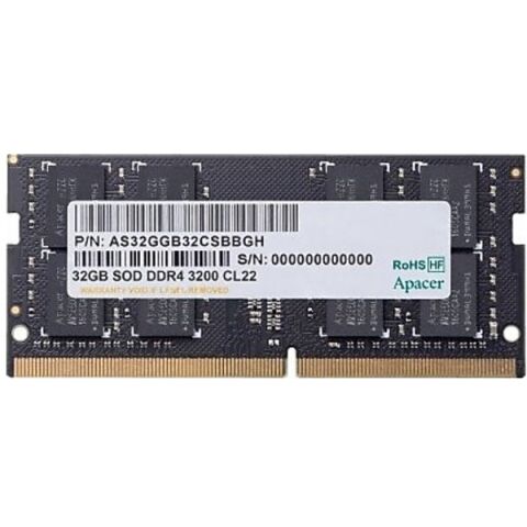 APACER 32GB DDR4 3200MHZ CL22 NOTEBOOK RAM VALUE ES.32G21.PSI