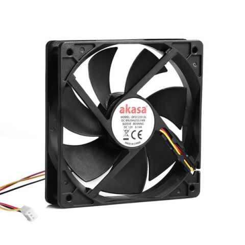 AKASA 12cm AK-DFS122512L Siyah Kasa Fanı