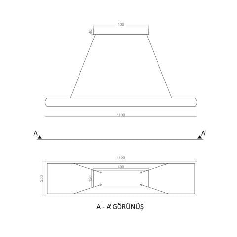 Sarkıt Led Avize Wall 4gen Pro PLA32207 Led Avize