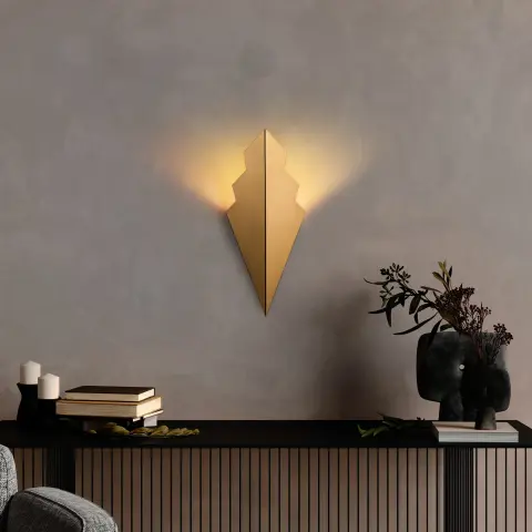 Parlak Gold Arrow Rustik Metal Duvar Aplik PER-15171