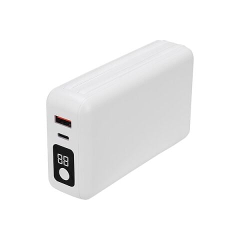 <![CDATA[S-link G225 20000mAh Lightning+Type-C Kablolu Powerbank Beyaz PD22.5W LCD AC Prizli Taşınabilir Pil Şarj Cihazı]]>
