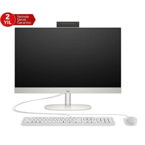 HP 23.8'' PRO ONE 245 G10 9H6M8ET RYZEN 5 7520U-8GB DDR5 RAM-512GB NVME-FDOS BEYAZ