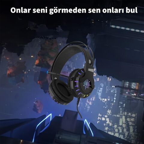 INCA IGK-X10 7.1 Surround RGB Siyah Kulaküstü Mikrofonlu Kulaklık