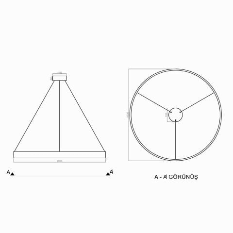 Sarkıt Led Avize Siebzig Pro PLA61701B Led Avize