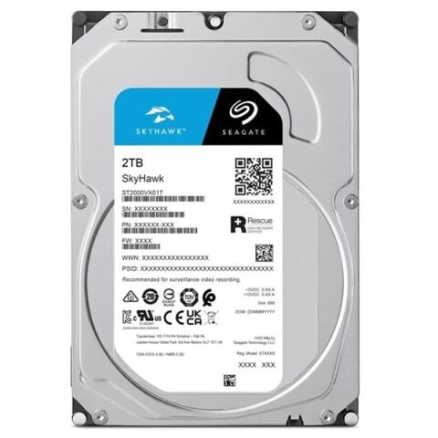 SEAGATE 3.5'' 2TB SKYHAWK ST2000VX017 5400 RPM 256MB SATA-3 Güvenlik Diski