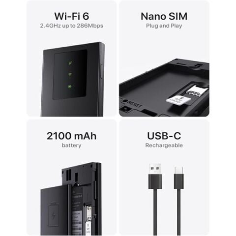 TENDA MF3 4G LTE WIFI6 BATARYALI TAŞINABİLİR MOBİL ROUTER
