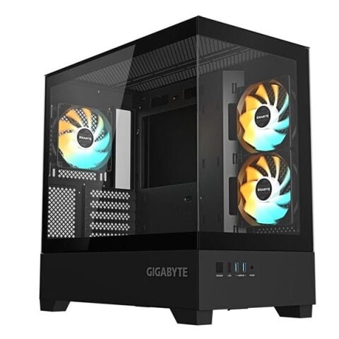 GIGABYTE GB-C201P PANORAMIK GAMING MID-TOWER PC KASASI 360MM SIVI SOĞUTUCU DESTEĞİ