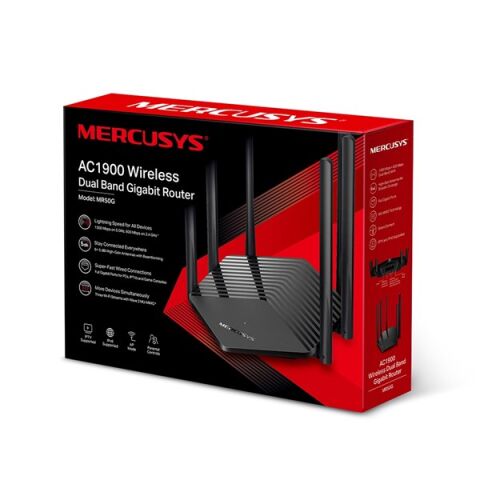 <![CDATA[MERCUSYS MR50G AC1900 Kablosuz Çift Bantlı Gigabit Router]]>