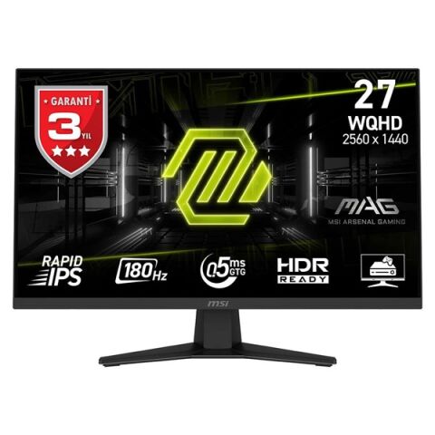 MSI 27'' RAPID IPS MAG 274QF 0.5MS 180HZ HDMI-DP GAMING MONİTÖR 2560X1440