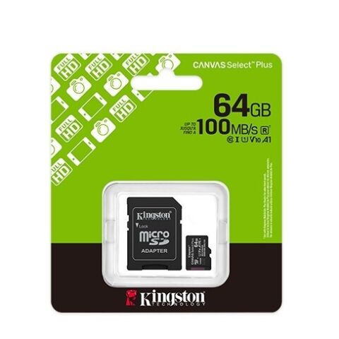 KINGSTON MicroSD 64GB Canvas Select Plus SDCS3/64GB U1 Class 10 Hafıza Kartı