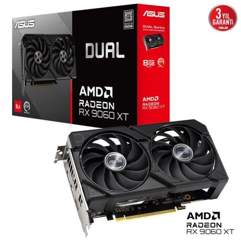 ASUS 8GB DUAL RX9060XT-8G GDDR6 128bit HDMI-DP PCIE 5.0
