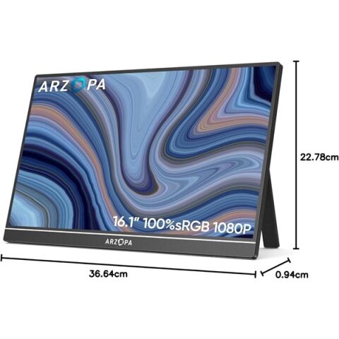 ARZOPA 16'' IPS Z1C 60Hz mHDMI-TYPE-C Grafik Tasarım Taşınabilir Monitör (1920 X 1080)