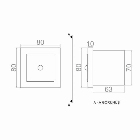Led Aplik PLA74131S Trap-s  Duvar Aplik