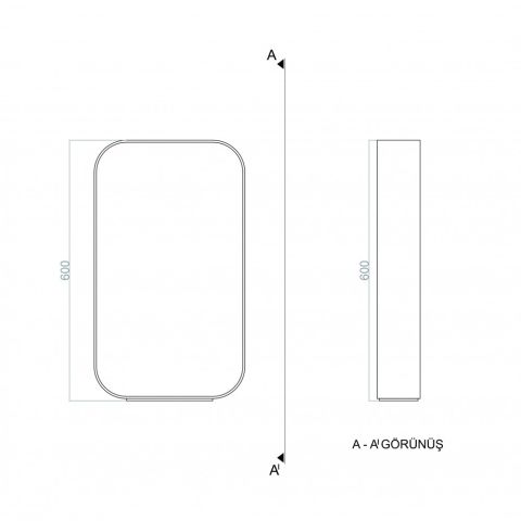 TRA20095 Led Lambader PESADO 60x35 cm