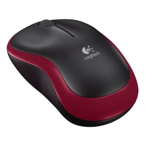 LOGITECH M185 Kablosuz Optic Siyah/Kırmızı Mouse 910-002237