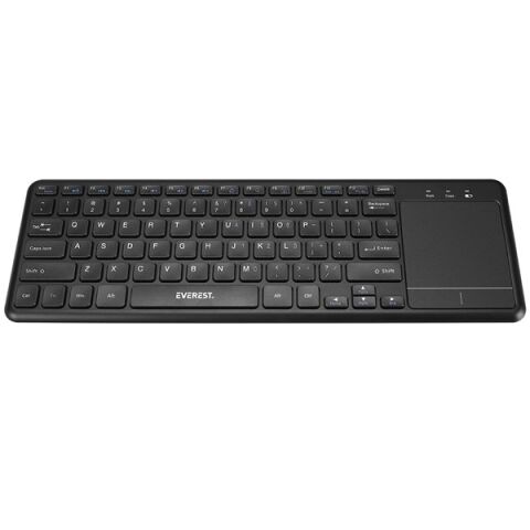 EVEREST EKW-155 Siyah ToucPad Mouse US Layout English + Kablosuz Klavye