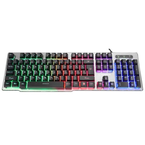 RAMPAGE KB-R78 Grey/Black USB Rainbow Backlight LC Layout Gaming Klavye