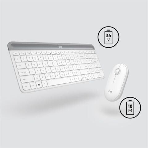 LOGITECH MK470 Kablosuz Q Trk Beyaz Multimedya Klavye - Mouse Set 920-009436