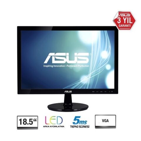 ASUS 18.5'' LED VS197DE 5MS 60Hz EV Ofis Tipi Monitör (1366 X 768)
